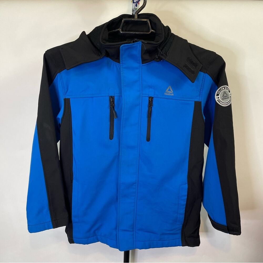 Reebok Blue Black Fleece Lined Jacket Size 14/16 Boys